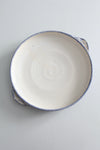 vintage studio pottery shallow bowl