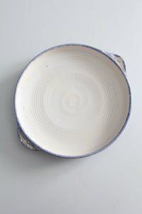 vintage studio pottery shallow bowl