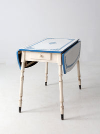 vintage 1930s drop leaf enamel top kitchen table
