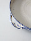 vintage studio pottery shallow bowl