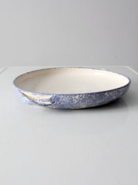 vintage studio pottery shallow bowl