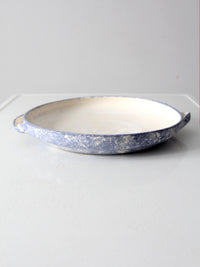 vintage studio pottery shallow bowl