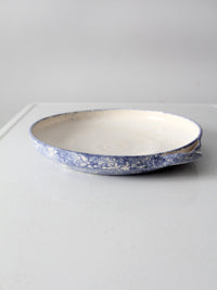 vintage studio pottery shallow bowl
