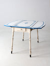 vintage 1930s drop leaf enamel top kitchen table