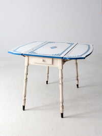 vintage 1930s drop leaf enamel top kitchen table