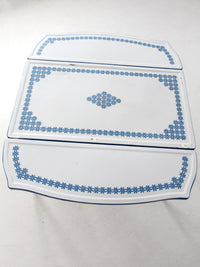 vintage 1930s drop leaf enamel top kitchen table