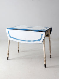 vintage 1930s drop leaf enamel top kitchen table