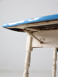 vintage 1930s drop leaf enamel top kitchen table