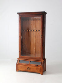 vintage pine gun cabinet