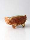 mid century abalone shell footed bowl