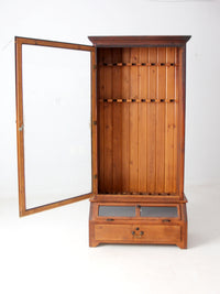 vintage pine gun cabinet