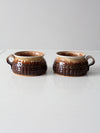 vintage studio pottery mugs pair
