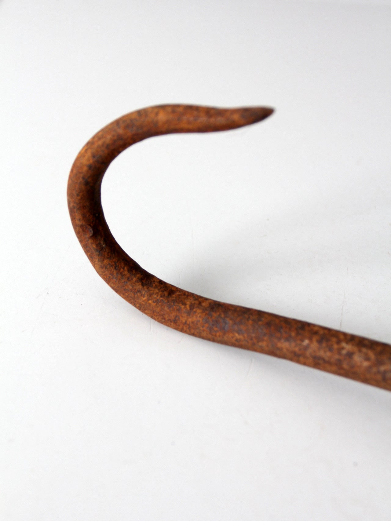 antique ice hook with wood handle