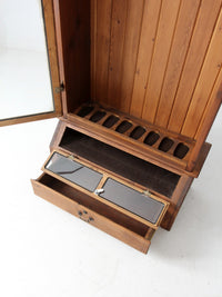 vintage pine gun cabinet