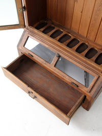 vintage pine gun cabinet