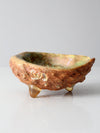 mid century abalone shell footed bowl