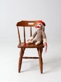 mid-century children's Early American style wood chair
