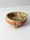 mid century abalone shell footed bowl