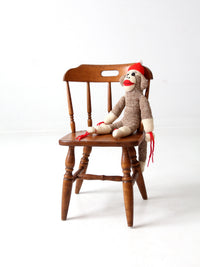 mid-century children's Early American style wood chair
