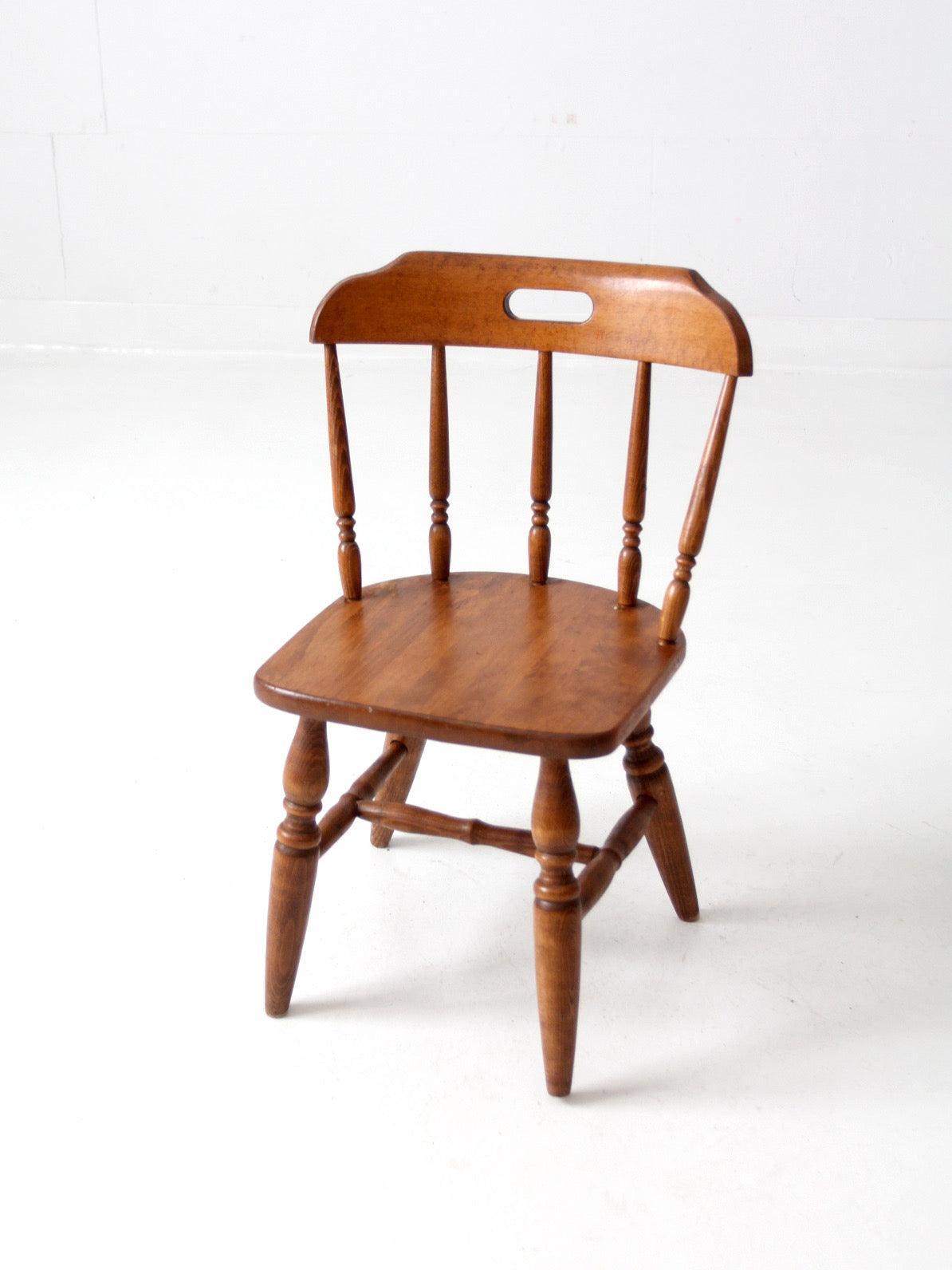 mid-century children's Early American style wood chair