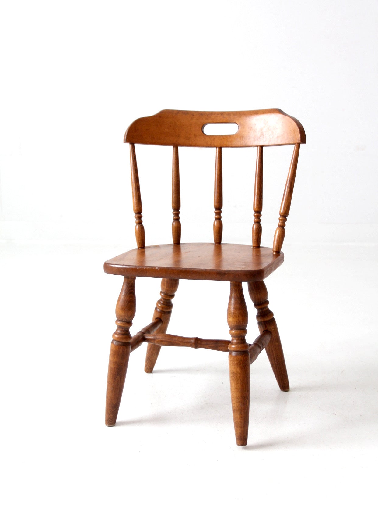 mid-century children's Early American style wood chair