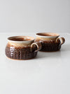 vintage studio pottery mugs pair