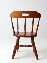 mid-century children's Early American style wood chair
