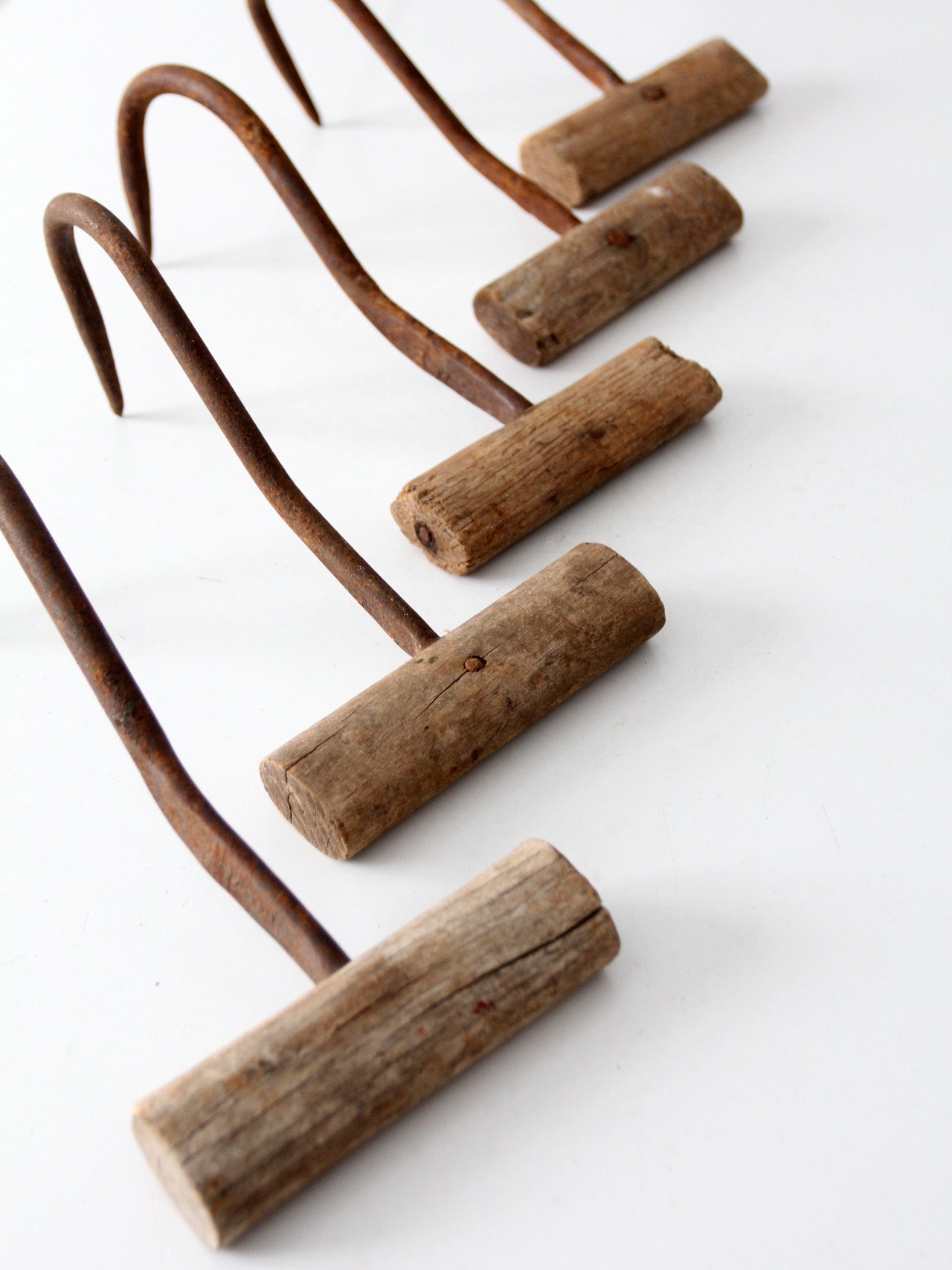 antique hand-forged ice picks | set of 5