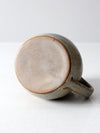 vintage studio pottery oil lamp with hurricane