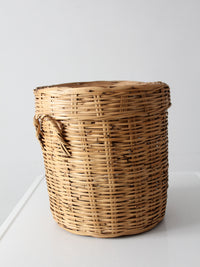 vintage lidded storage basket