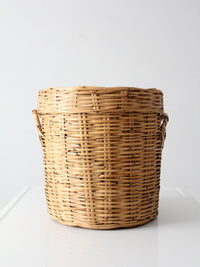 vintage lidded storage basket