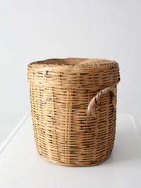 vintage lidded storage basket