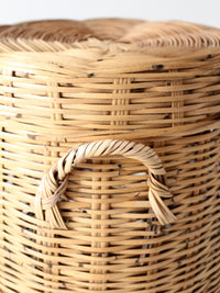 vintage lidded storage basket
