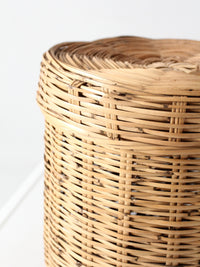 vintage lidded storage basket