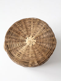 vintage lidded storage basket