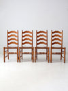 vintage rush seat ladder back dining chairs set of 4
