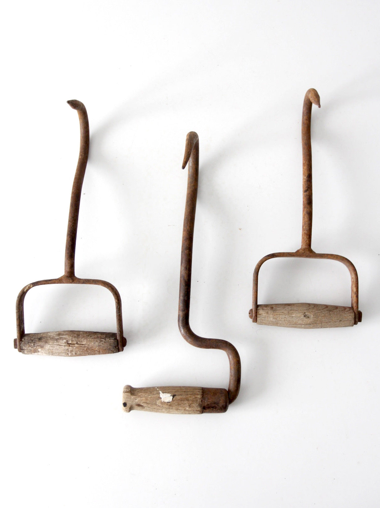 antique ice handling hooks set of 3