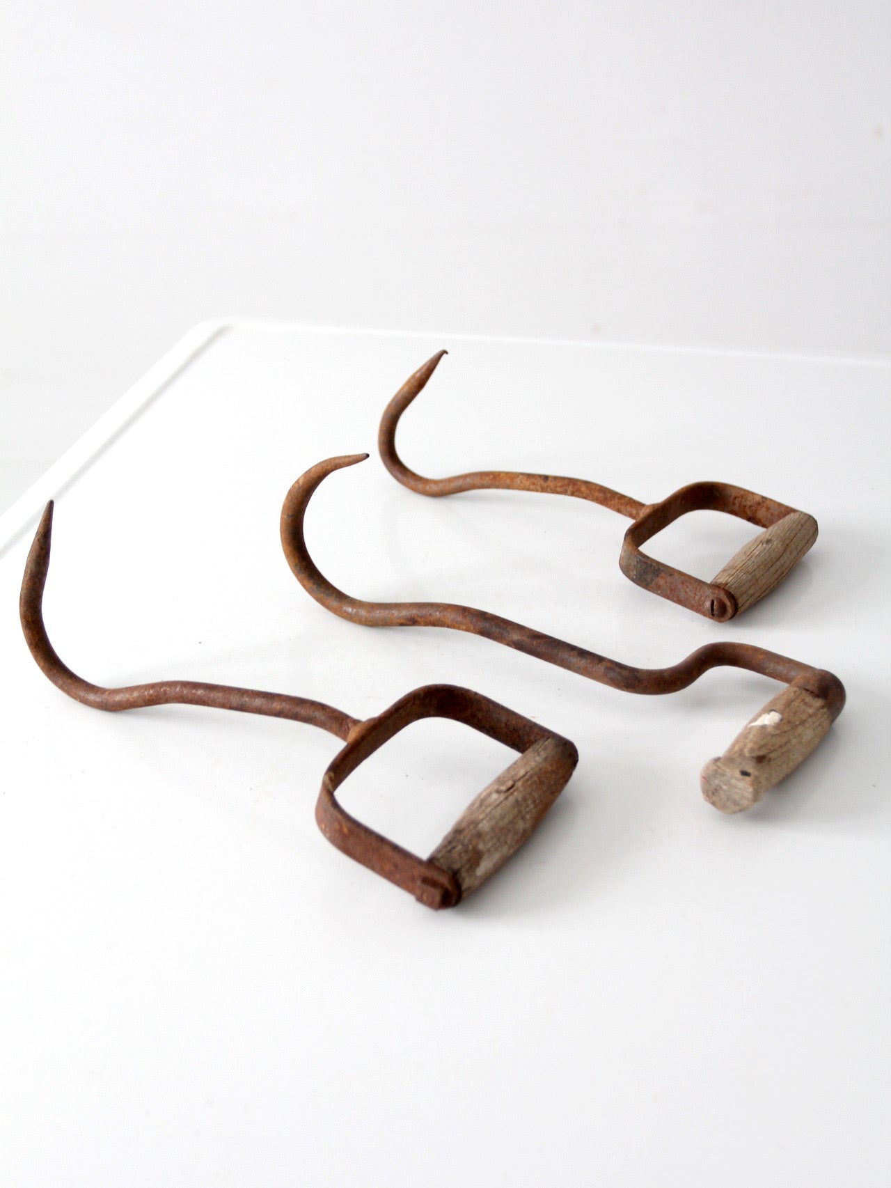 antique ice handling hooks set of 3