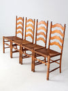 vintage rush seat ladder back dining chairs set of 4