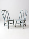 vintage kids spindle back chairs pair