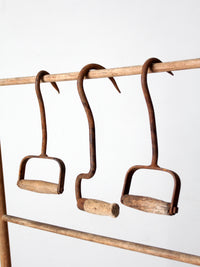antique ice handling hooks set of 3