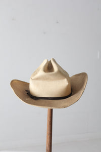 vintage Rockmount distressed straw cowboy hat