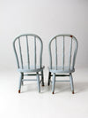 vintage kids spindle back chairs pair