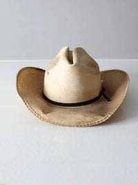 vintage Rockmount distressed straw cowboy hat