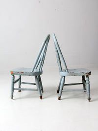 vintage kids spindle back chairs pair