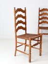 vintage rush seat ladder back dining chairs set of 4