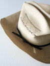 vintage Rockmount distressed straw cowboy hat