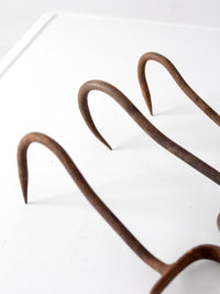 antique ice handling hooks set of 3