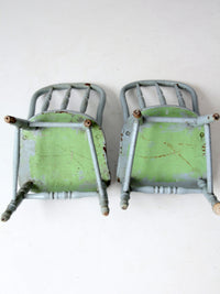 vintage kids spindle back chairs pair