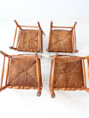 vintage rush seat ladder back dining chairs set of 4